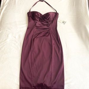 Kenneth Cole Purple Satin Cocktail dress